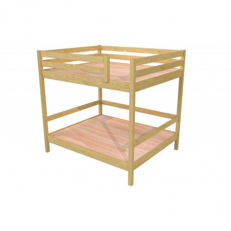 Cama litera adultos 2 plazas doble escalera madera Sylvia