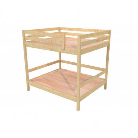 Cama litera adultos 2 plazas doble escalera madera Sylvia