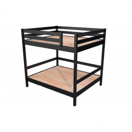 Cama litera adultos 2 plazas doble escalera madera Sylvia