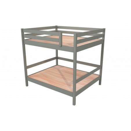 Cama litera adultos 2 plazas doble escalera madera Sylvia