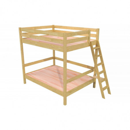 Etagenbett 2-Sitzer für Erwachsene Treppe Holz Sylvia