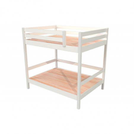 Cama litera adultos 2 plazas doble escalera madera Sylvia