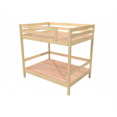 Cama litera adultos 2 plazas doble escalera madera Sylvia