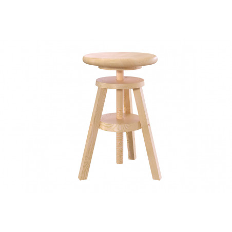 Wooden screw stool | ABC Meubles