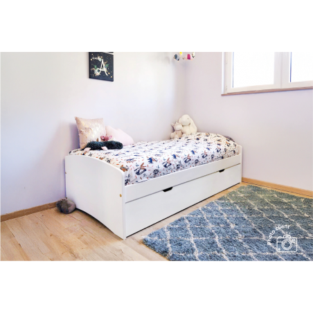 Cama nido Happy pino macizo - 80x190 | ABC Meubles