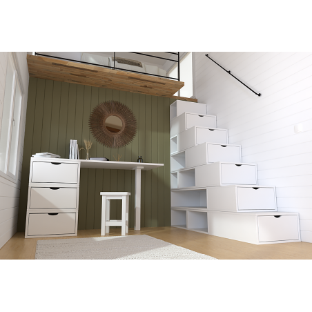 Staircase with storage 175 cm wood| ABC Meubles