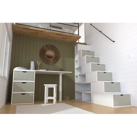 Staircase with storage 175 cm wood| ABC Meubles