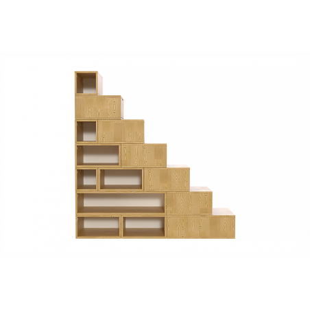 Escalier cube de rangement hauteur 175 cm bois| ABC Meubles