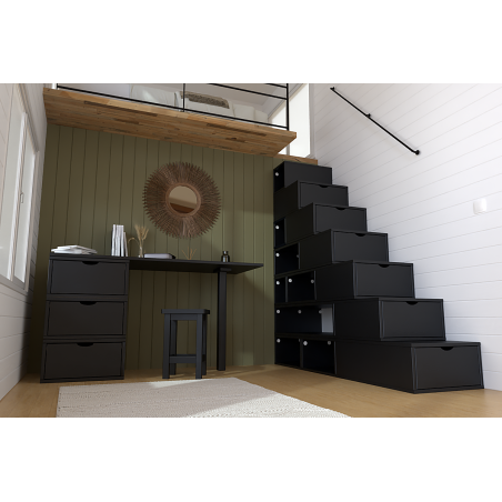 Staircase with storage 175 cm wood| ABC Meubles