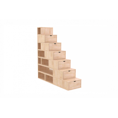 Escalier cube de rangement hauteur 175 cm bois| ABC Meubles