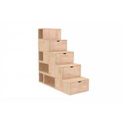 Escalier cube de rangement hauteur 125 cm