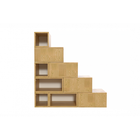 Escalier cube de rangement hauteur 125 cm bois| ABC Meubles