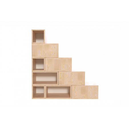 Escalier cube de rangement hauteur 125 cm bois| ABC Meubles