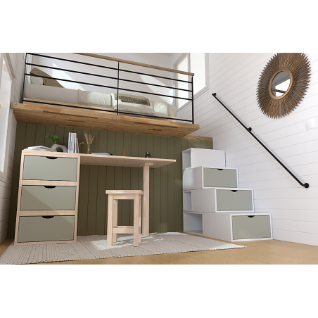 Escalier Cube de rangement hauteur 100 cm bois | ABC Meubles