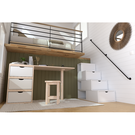 Escalier Cube de rangement hauteur 100 cm bois | ABC Meubles