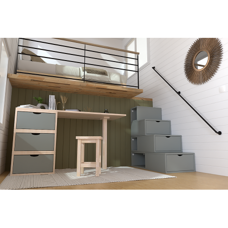 Escalier Cube de rangement hauteur 100 cm bois | ABC Meubles