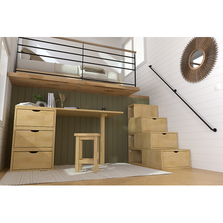 Escalier Cube de rangement hauteur 100 cm bois | ABC Meubles