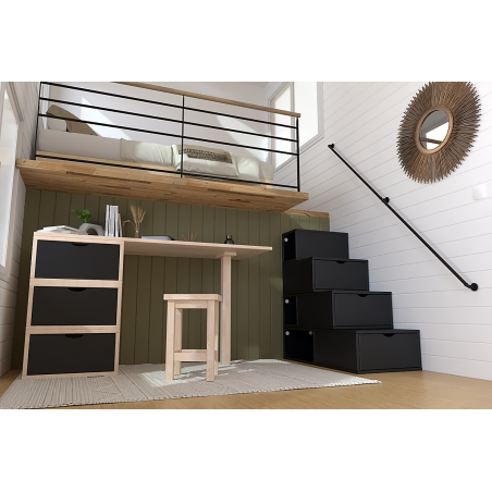 Escalier Cube de rangement hauteur 100 cm bois | ABC Meubles