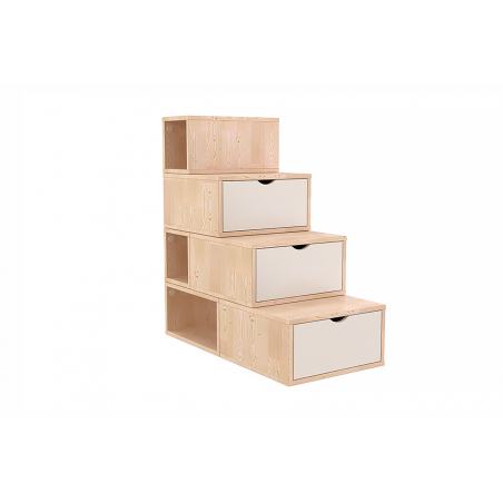 Escalier Cube de rangement hauteur 100 cm bois | ABC Meubles