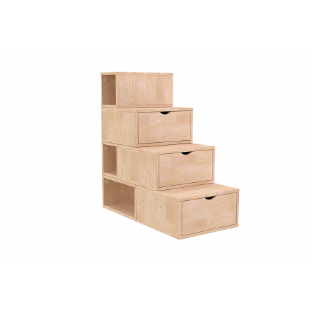 Escalier Cube de rangement hauteur 100 cm bois | ABC Meubles