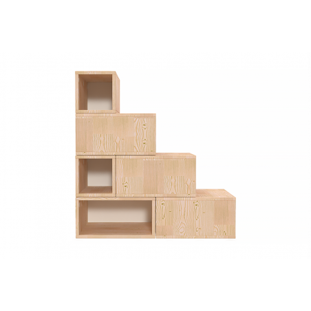 Escalier Cube de rangement hauteur 100 cm bois | ABC Meubles