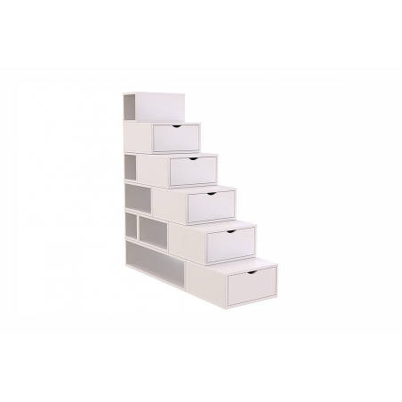 Escalier cube de rangement hauteur 150cm bois | ABC Meubles