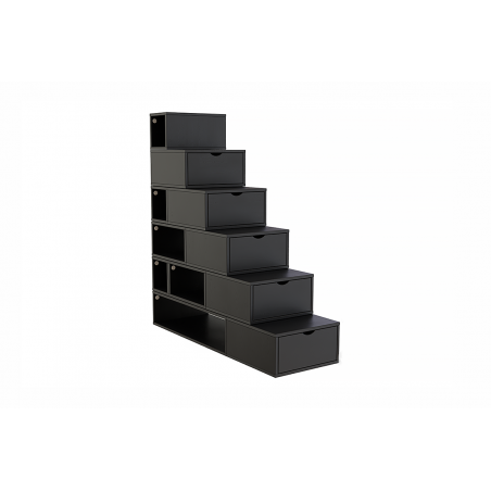 Escalier cube de rangement hauteur 150cm bois | ABC Meubles