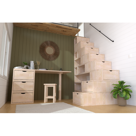 Block Storage Staircase 200cm wood | ABC Meubles