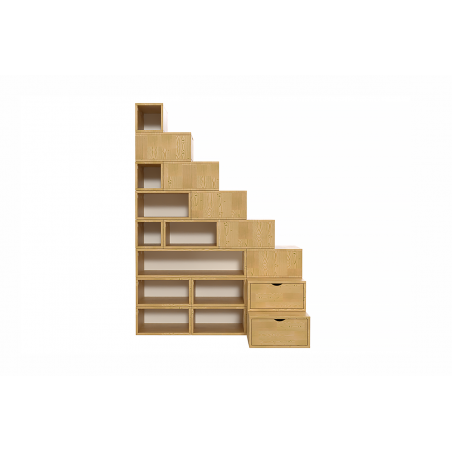 Block Storage Staircase 200cm wood | ABC Meubles