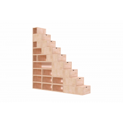 Escalier cube de rangement hauteur 225 cm