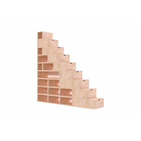 Escalier cube de rangement hauteur 225 cm | ABC Meubles