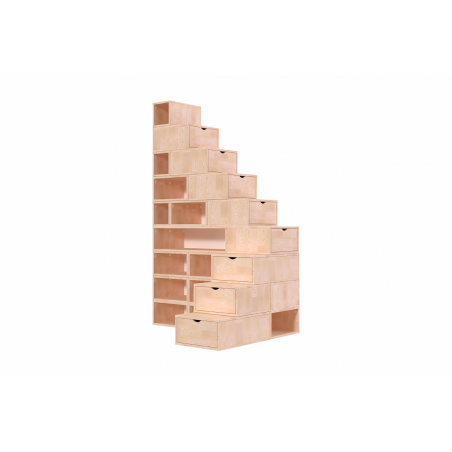 Escalier cube de rangement hauteur 225 cm | ABC Meubles