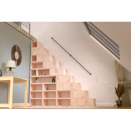 Escalier cube de rangement hauteur 225 cm | ABC Meubles