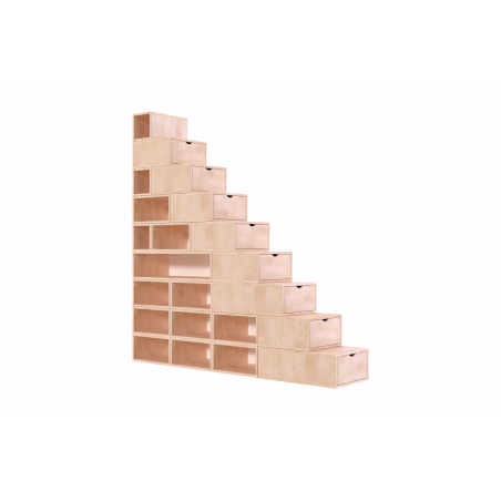 Escalier cube de rangement hauteur 225 cm | ABC Meubles