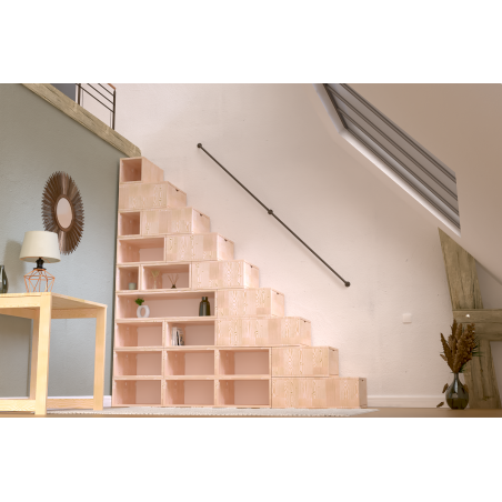 Escalier cube de rangement hauteur 225 cm | ABC Meubles