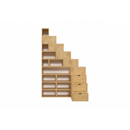 Escalier cube de rangement hauteur 225 cm | ABC Meubles