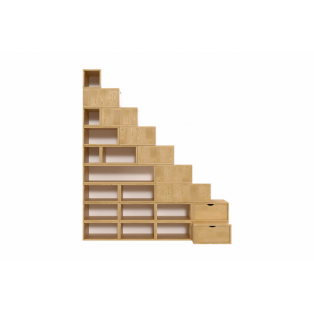 Escalier cube de rangement hauteur 225 cm | ABC Meubles