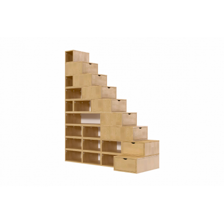 Escalier cube de rangement hauteur 225 cm | ABC Meubles