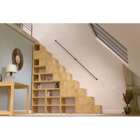 Escalier cube de rangement hauteur 225 cm | ABC Meubles