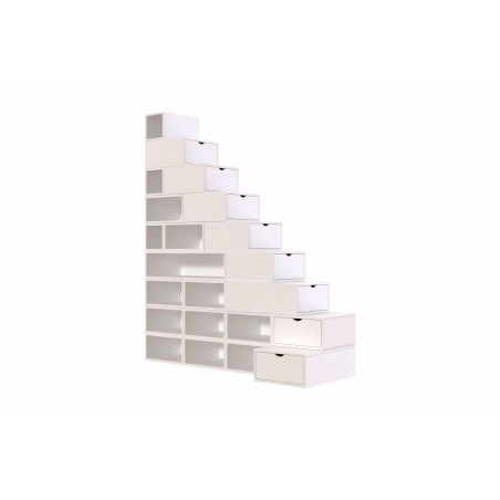 Escalier cube de rangement hauteur 225 cm | ABC Meubles