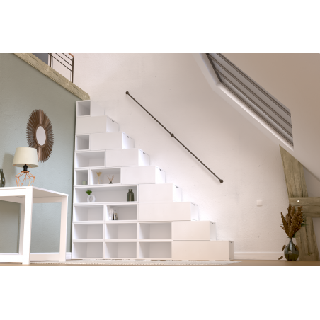 Escalier cube de rangement hauteur 225 cm | ABC Meubles