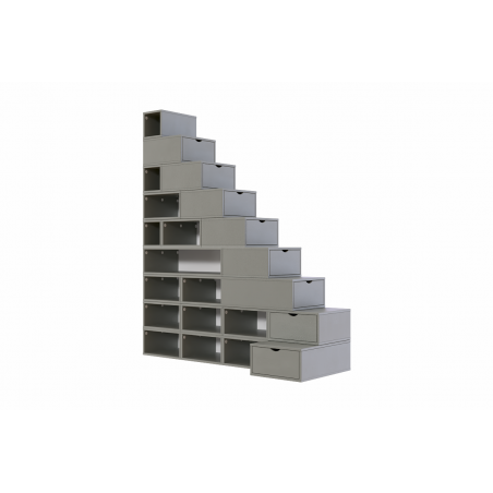 Escalier cube de rangement hauteur 225 cm | ABC Meubles