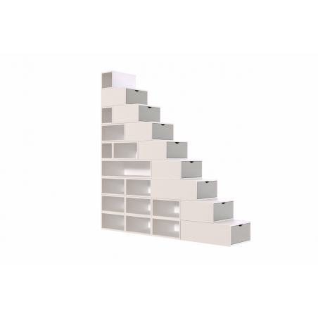 Escalier cube de rangement hauteur 225 cm | ABC Meubles