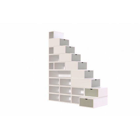 Escalier cube de rangement hauteur 225 cm | ABC Meubles