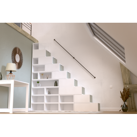 Escalier cube de rangement hauteur 225 cm | ABC Meubles