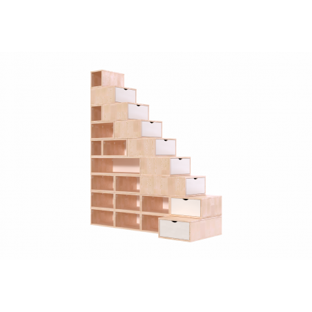 Escalier cube de rangement hauteur 225 cm | ABC Meubles