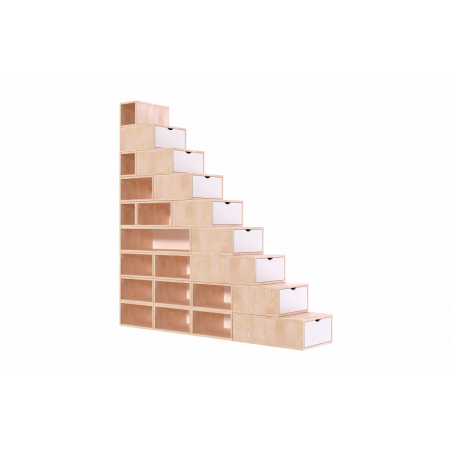 Escalier cube de rangement hauteur 225 cm | ABC Meubles