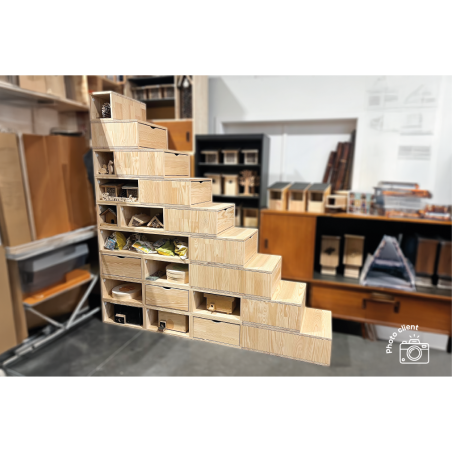 Scala cubo di riordino 200 cm legno | ABC Meubles