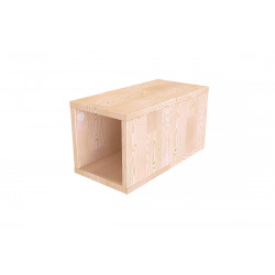 Cube de rangement bois 25x50 cm