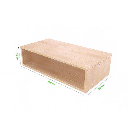 Cube de rangement bois 100x50 cm | ABC Meubles